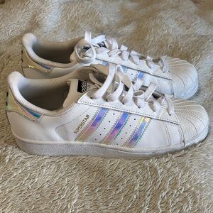 Adidas Kids Sneakers - White with Iridescent Accents